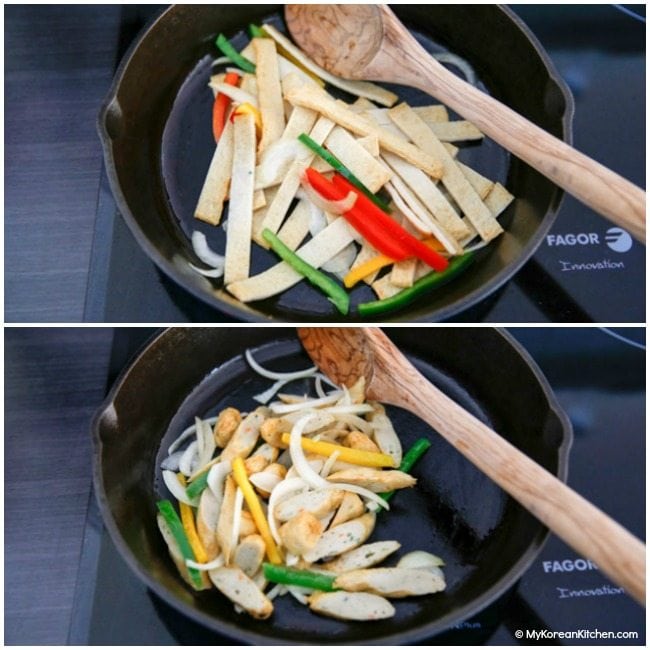 Korean fish cake stir fry