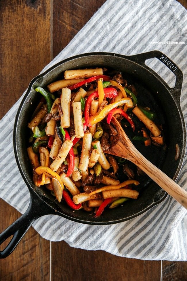 How to make Gungjung Tteokbokki (Korean royal court rice cakes) | MyKoreanKitchen.com