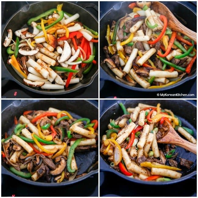 Cooking process of Gungjung Tteokbokki (Korean Royal Court Rice Cakes) 2