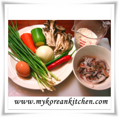 buchimgae ingredients before cut