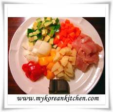 Japanese chicken curry ingredients