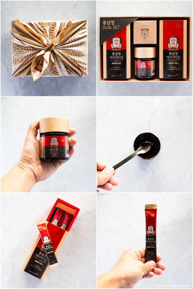Collage of Korean red ginseng extract