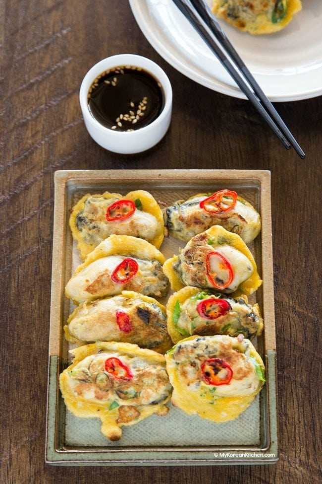 Oyster Pancake Recipe | MyKoreanKitchen.com