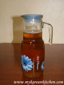 ginger tea in a bottle