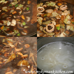 Seafood Jajangmyun cooking 