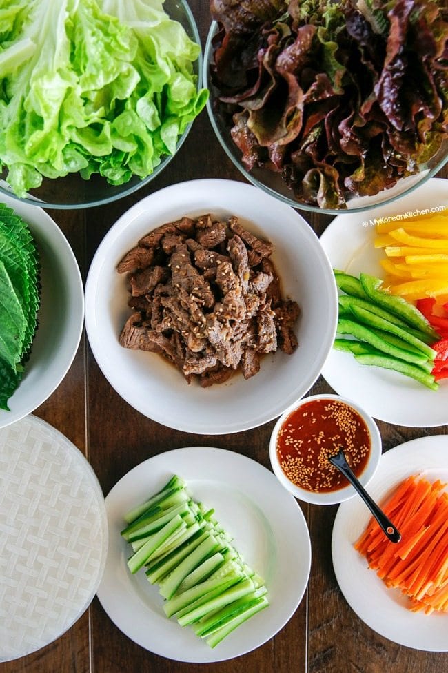 Bulgogi Spring Rolls Ingredients | MyKoreanKitchen.com