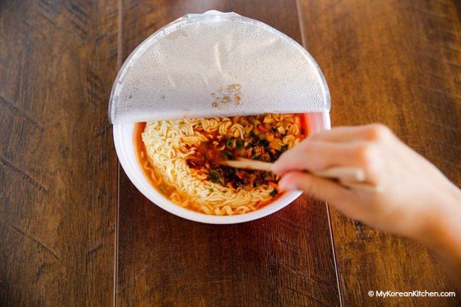 Korean instant cup noodles