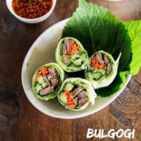 Bulgogi Spring Rolls | MyKoreanKitchen.com