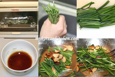 Garlic Chives and Baked Garlic Salad step2