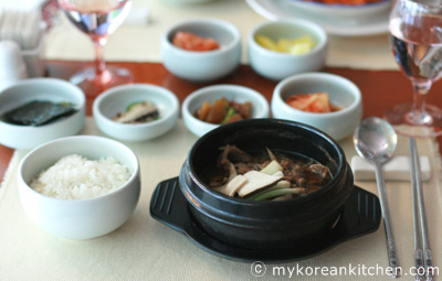 Bulgogi stew from Matina restaurant (Incheon Airport, South Korea)
