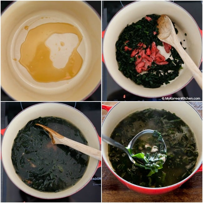 Making seaweed soup