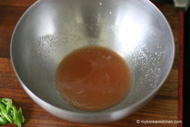 Drained water