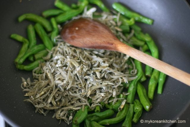 Mix shishito and anchovies