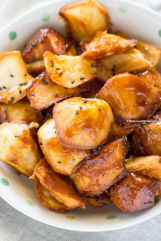 Korean Caramelized Sweet Potatoes | MyKoreanKitchen.com