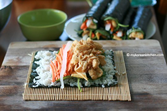 Korean Style Inari Roll (Yubu Kimbap) | MyKoreanKitchen.com