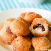 Chapssal donuts (Korean sweet red bean filled mochi donut balls) | MyKoreanKitchen.com