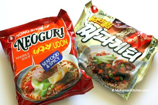 Jjapaghetti and Neoguri Noodles