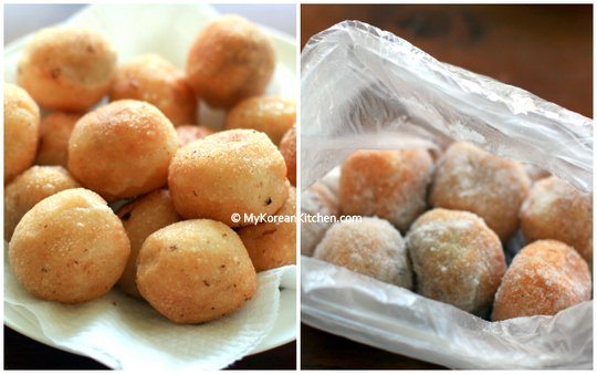Sugar coating chapssal donuts