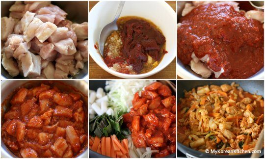 Making dak galbi