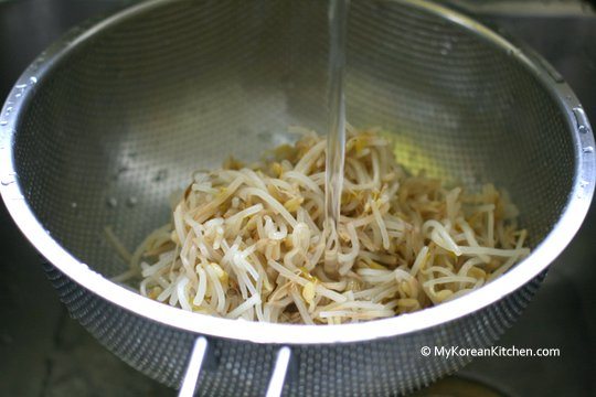 Korean Style Seasoned Mung Bean Sprouts Salad (Sukju Namul Muchim) | MyKoreanKitchen.com
