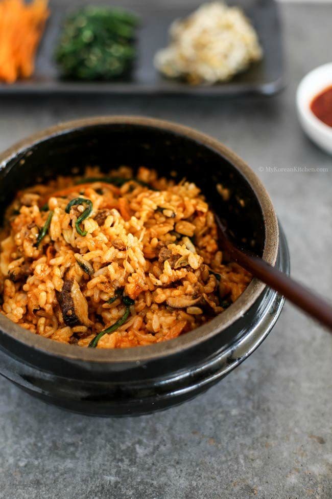 Bibimbap (Korean Mixed Rice with Meat and Assorted Vegetables) | MyKoreanKitchen.com