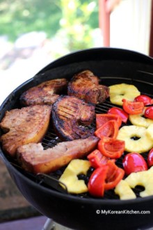 Char-grilled Korean Style BBQ Pork Chops | MyKoreanKitchen.com
