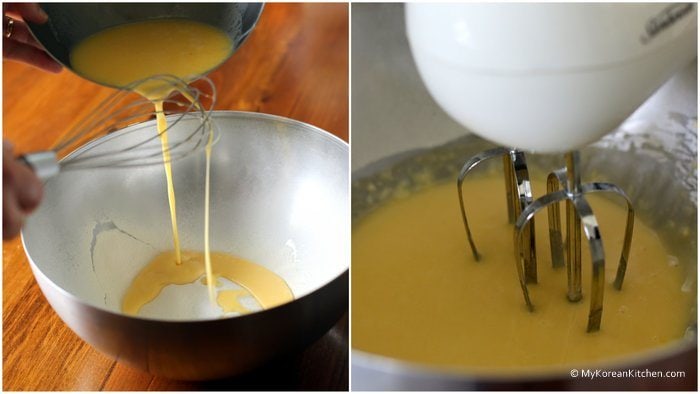 Combine 3 and 4 above in the large bowl and mix them well