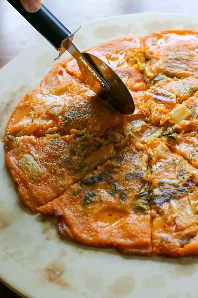 How to Make Kimchi Pancake | MyKoreanKitchen.com