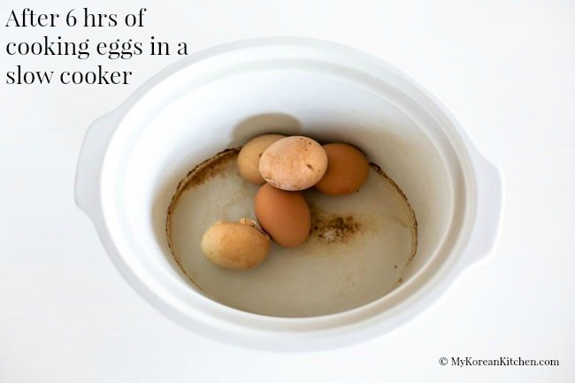 How to Make Korean Sauna Style Eggs with a Slow Cooker | MyKoreanKitchen.com