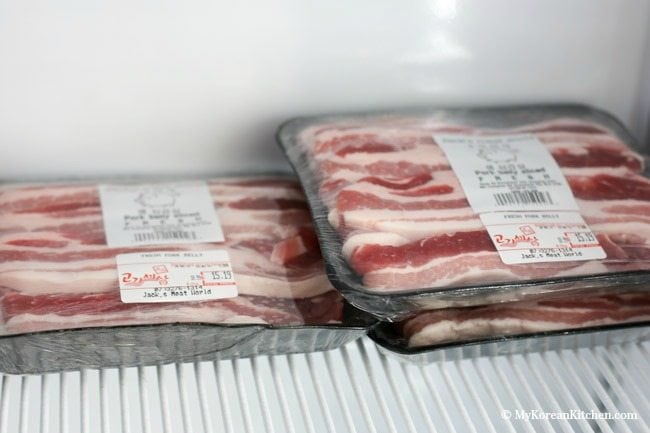 Essential Korean Cooking Ingredients: Korean Pork Belly (Samgyeopsal) | MyKoreanKitchen.com