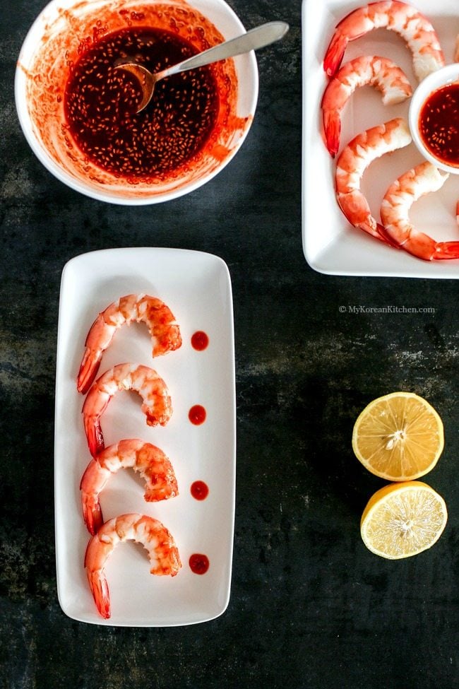 Sweet, tangy and spicy Korean dipping sauce (Cho-Gochujang or Chojang). This is most suitable for (raw or cooked) seafood and blanched broccoli. | MyKoreanKitchen.com