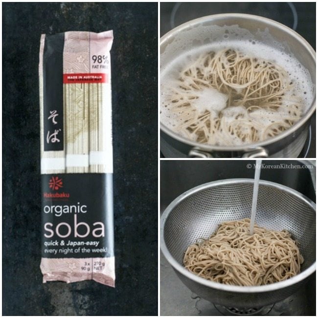 Cucumber Soba Noodles with Sweet Chili Soy Dressing. Delicious, light, refreshing and more-ish. A perfect summer dish. | MyKoreanKitchen.com