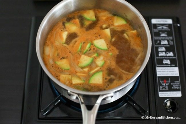 Authentic Korean soybean paste soup (Doenjang Guk) recipe - It's easy, delicious and comforting! | MyKoreanKitchen.com