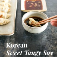 Korean Sweet Tangy Soy Dipping Sauce Recipe - Pair it with your next Korean pancakes or Korean dumplings | MyKoreanKitchen.com