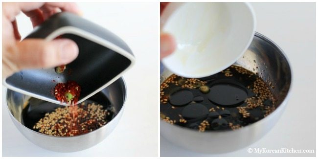 Korean Sweet Tangy Soy Dipping Sauce Recipe - Pair it with your next Korean pancakes or Korean dumplings | MyKoreanKitchen.com