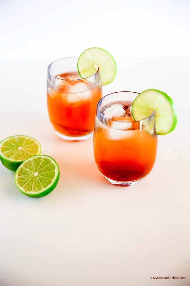 Korean Plum Ice Tea (Maesil Cha) | MyKoreanKitchen.com