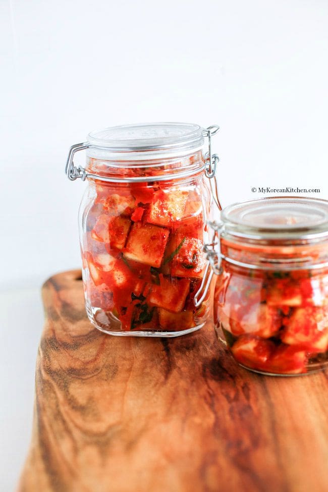 How to make authentic Korean cubed radish Kimchi (KKakdugi) | MyKoreanKitchen.com