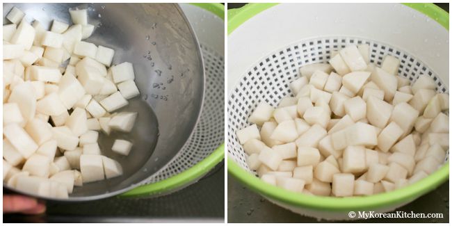 How to make authentic Korean cubed radish Kimchi (KKakdugi) | MyKoreanKitchen.com