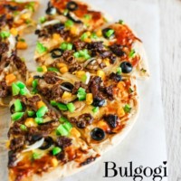How to make Bulgogi pizza. This is a popular Korean fusion pizza in Korea. It's a great way to use up leftover Bulgogi. It's super delicious! | MyKoreanKitchen.com