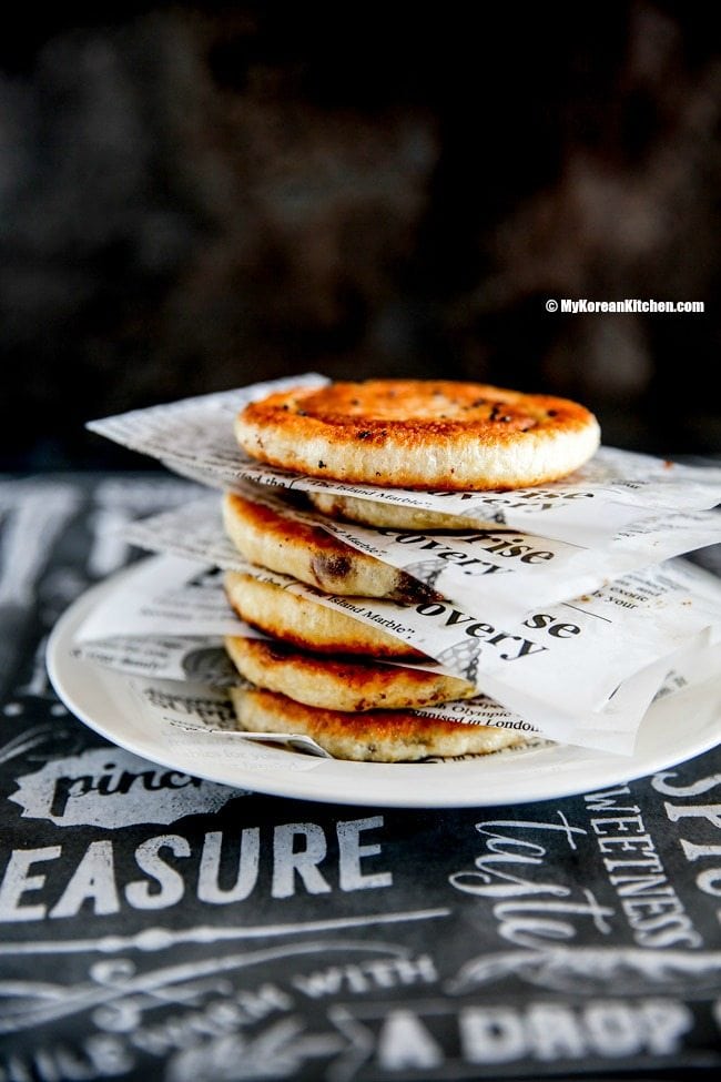 How to make popular Korean winter street food - Korean sweet pancakes (Hotteok). It's the ultimate sweet comfort! | MyKoreanKitchen.com