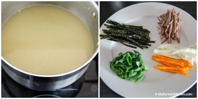 Korean rice cake soup
