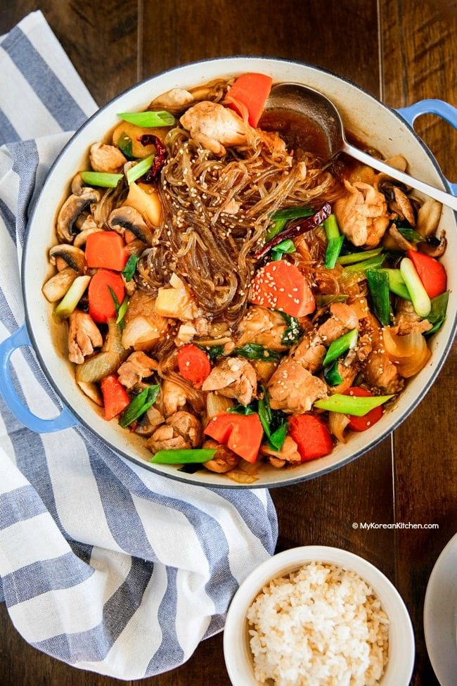 Jjimdak (Korean Braised Chicken) | MyKoreanKitchen.com