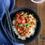 Spicy pork bulgogi is a popular Korean pork stir fry dish that is slightly spicy but also sweet. It is great over rice! | MyKoreanKitchen.com