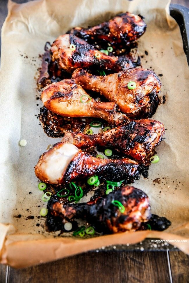 How to Make Sticky Honey Soy Chicken Drumsticks | MyKoreanKitchen.com