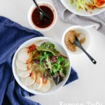 Korean Tofu Salad with Honey Soy Chilli Vinaigrette | MyKoreanKitchen.com