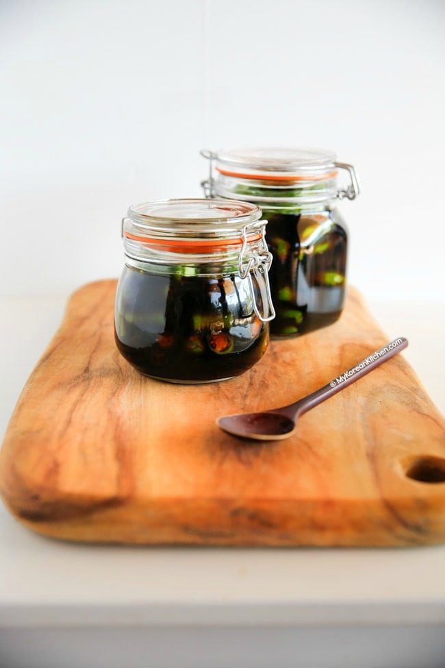 Korean Style Green Chilli Pickles | MyKoreanKitchen.com
