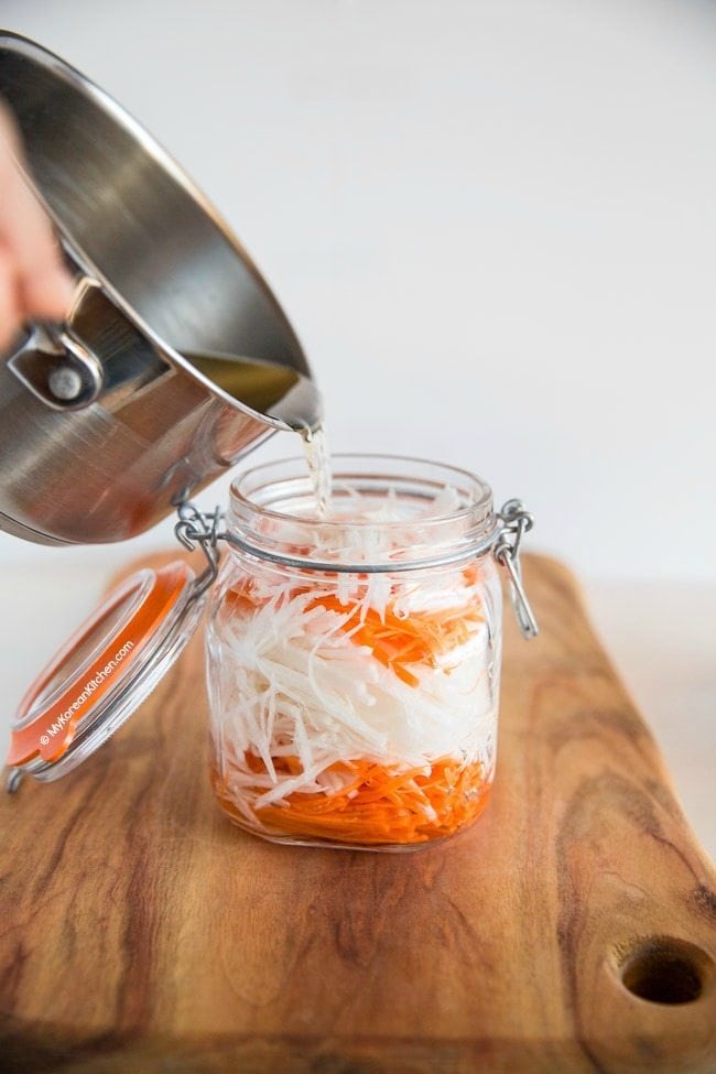 How to Make Pickled Carrots and Daikon Radish | MyKoreanKitchen.com