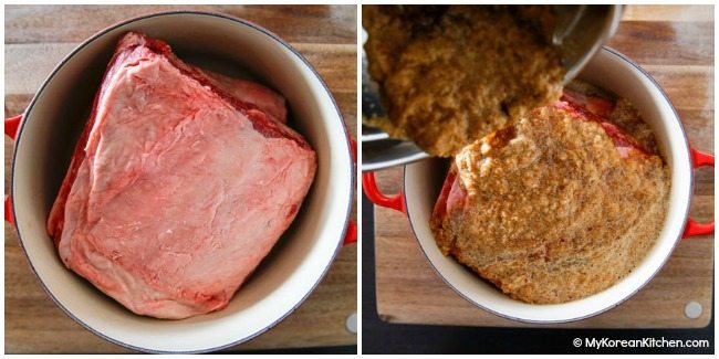 Marinating Beef Spare Ribs for Oven Baked Korean BBQ Beef Ribs
