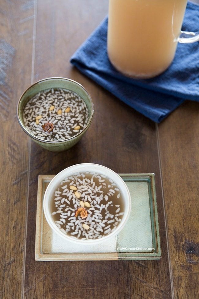 Sikhye (Shikhye). Korean sweet rice drink | MyKoreanKitchen.com