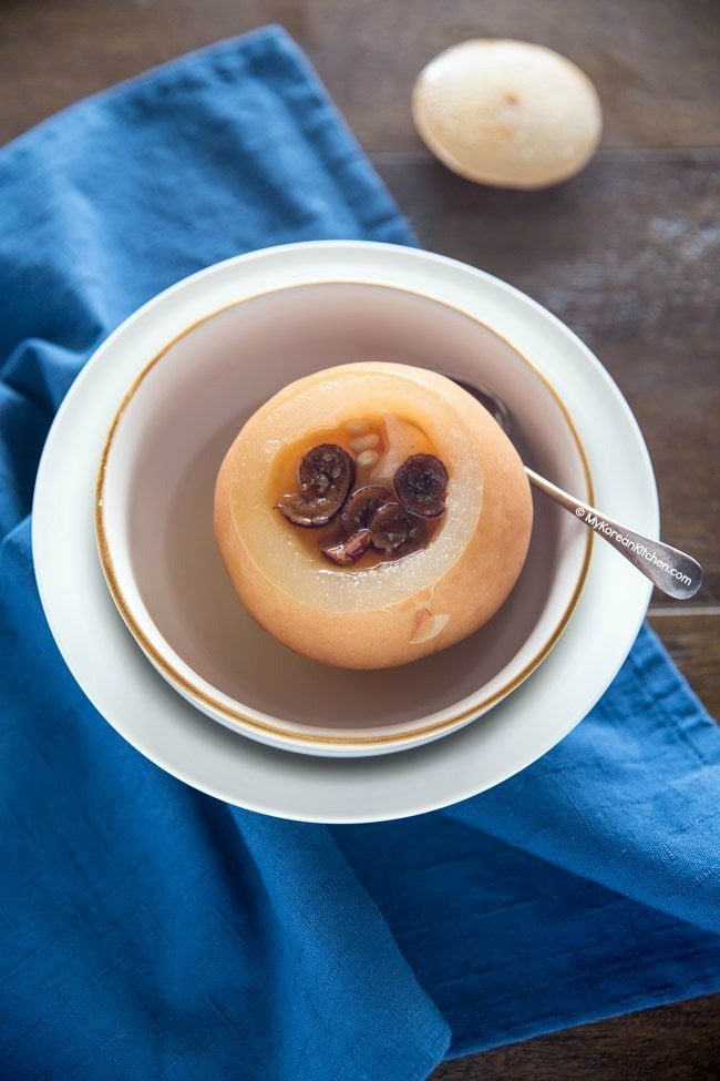 Baesuk (Korean pear dessert) | MyKoreanKitchen.com